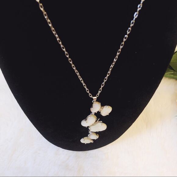 Silver Mother-of-Pearl Multi-Butterfly Pendant Necklace - Picture 8 of 9